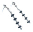 Authentic Sterling Silver Hematite Bead Post Dangle Earrings BX120492